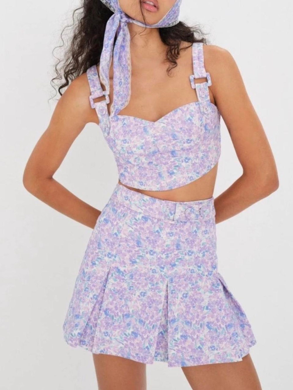 For Love & Lemons Lou Floral Crop Top